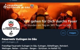 Twitter-Profil der Feuerwehr Eutingen im Gäu