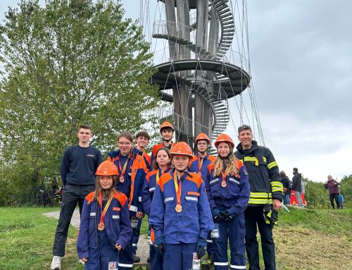 Jugendfeuerwehr Göttelfingen siegreich beim Feuerwehrlauf am Schönbuchturm