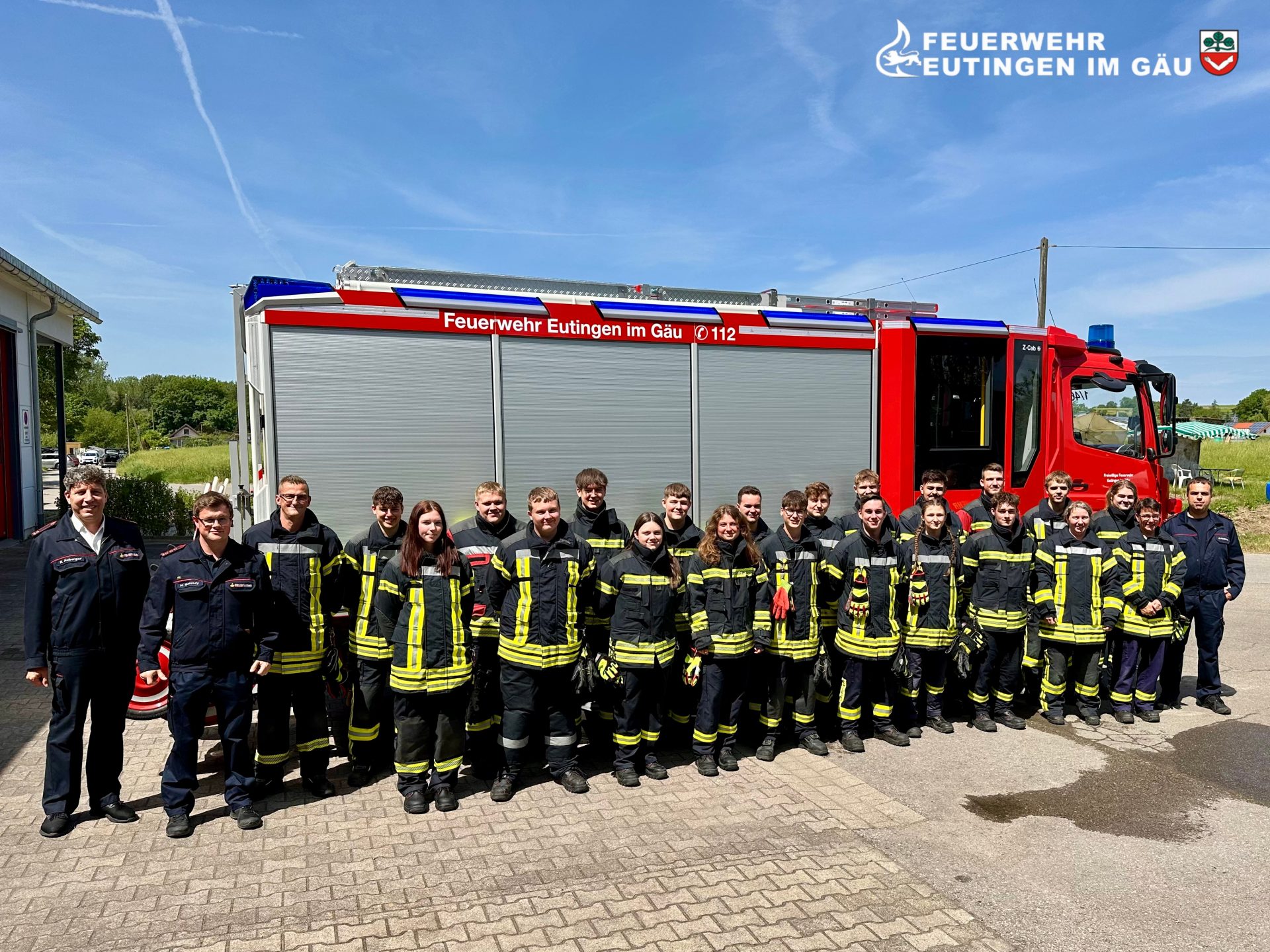 Teilnehmer und Ausbilder des Feuerwehr-Grundlehrgangs vom Frühjahr 2026 in Eutingen im Gäu